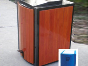 Wood Garbage Can