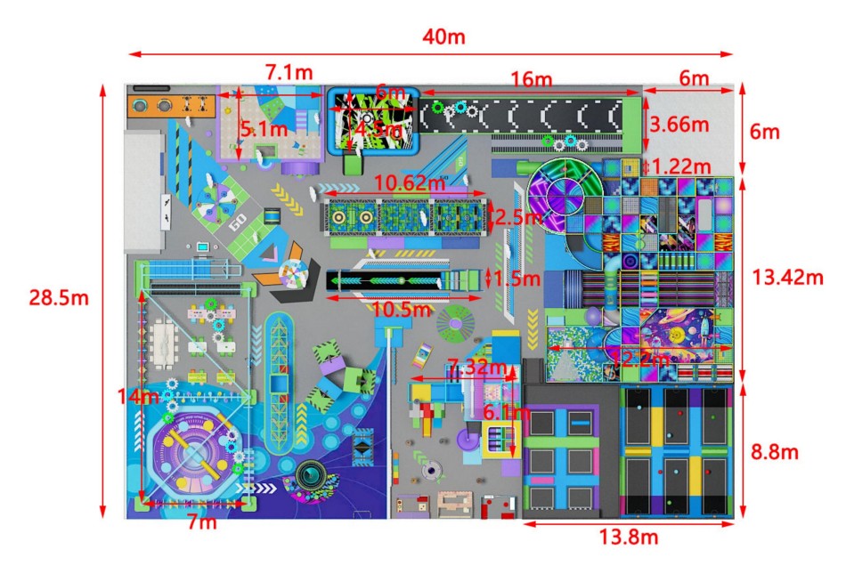 BJ-JB005 - Adverture indoor sport center - Trampoline Park | Bluejayset Playground Heaven