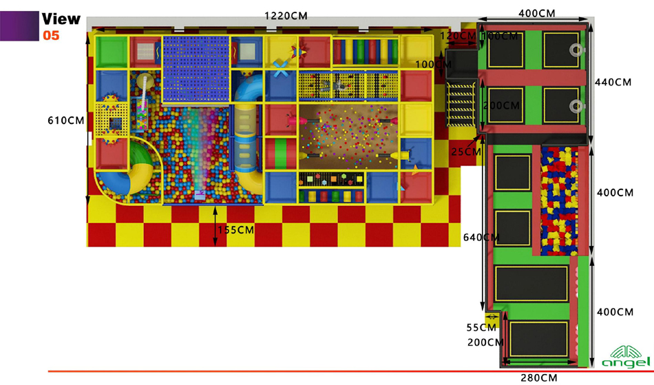 BJ-B1636 - childrens indoor playground - Indoor Playgrounds | Bluejayset Playground Heaven