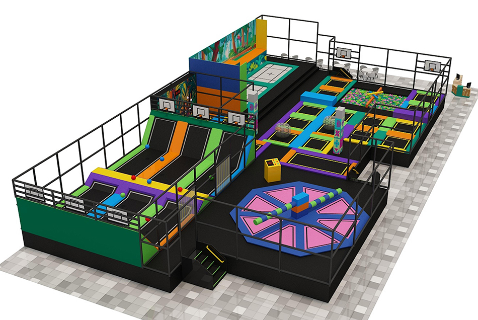 BJ-JA040 - commercial trampoline - Trampoline Park | Bluejayset Playground Heaven