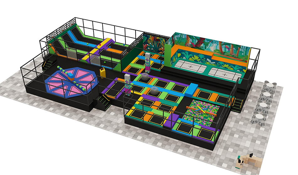 BJ-JA040 - commercial trampoline - Trampoline Park | Bluejayset Playground Heaven