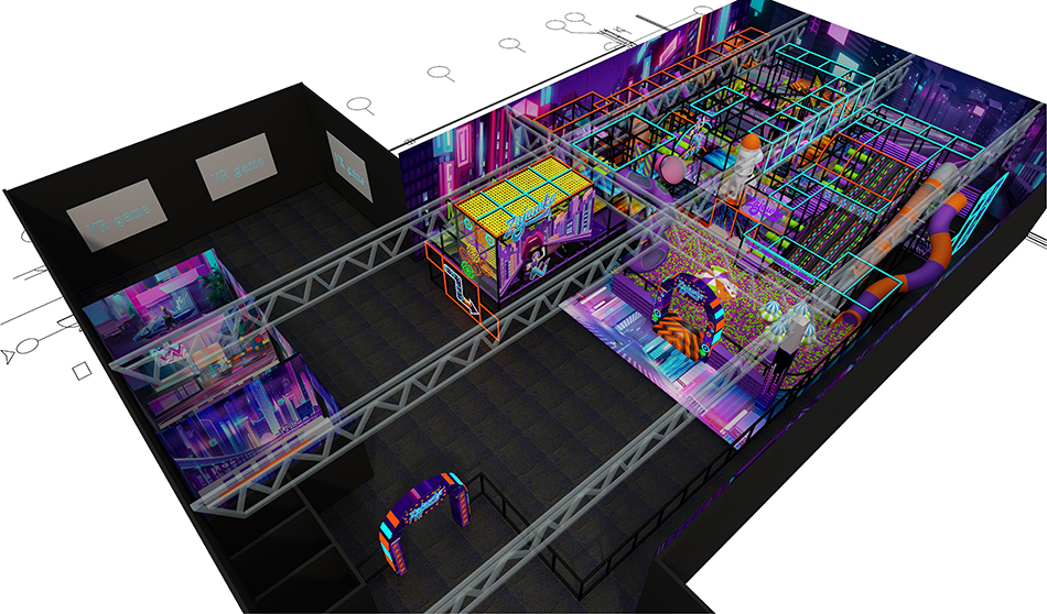 BJ-B1673 - Design indoor playground - Indoor Playgrounds | Bluejayset Playground Heaven