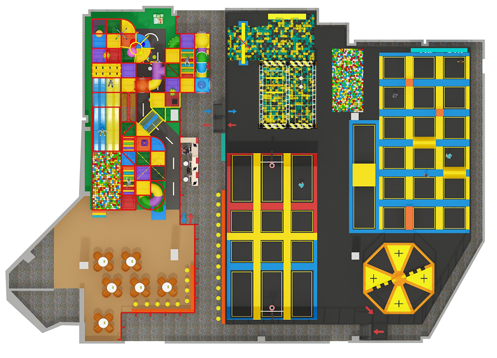 BJ-JA003 - Extreme Trampoline - Trampoline Park | Bluejayset Playground Heaven
