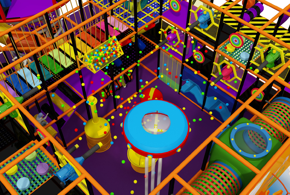 BJ-B1653 - indoor home playground - Indoor Playgrounds | Bluejayset Playground Heaven