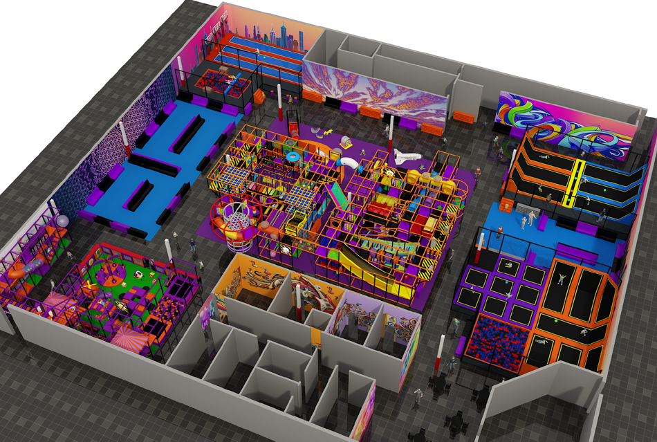 BJ-B1653 - indoor home playground - Indoor Playgrounds | Bluejayset Playground Heaven