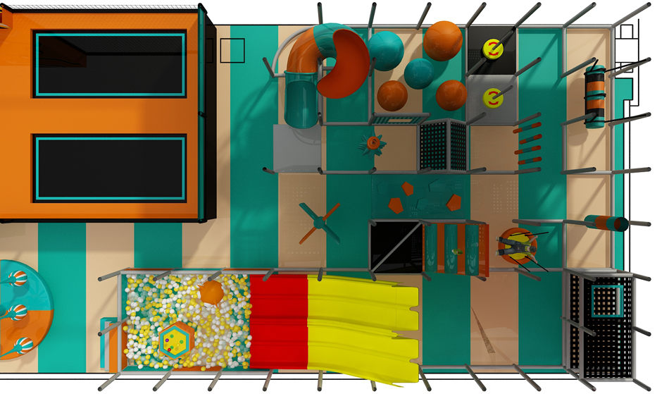 BJ-B1641 - indoor play ground - Indoor Playgrounds | Bluejayset Playground Heaven