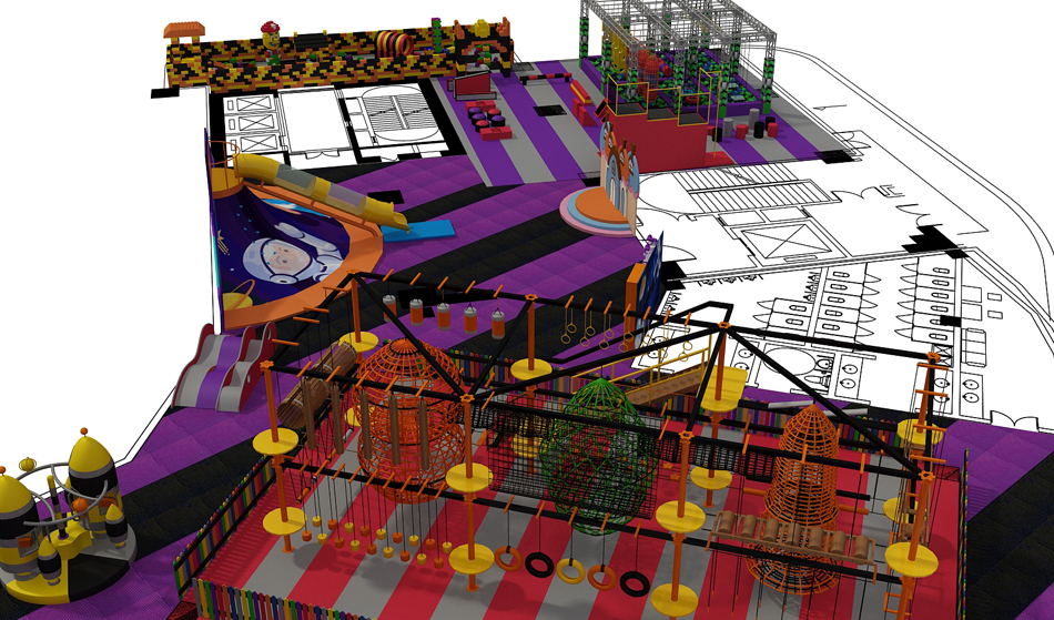 BJ-B1637 - indoor play structures - Indoor Playgrounds | Bluejayset Playground Heaven