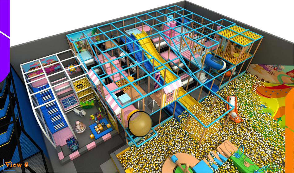BJ-B1632 - indoor playground for kids - Indoor Playgrounds | Bluejayset Playground Heaven