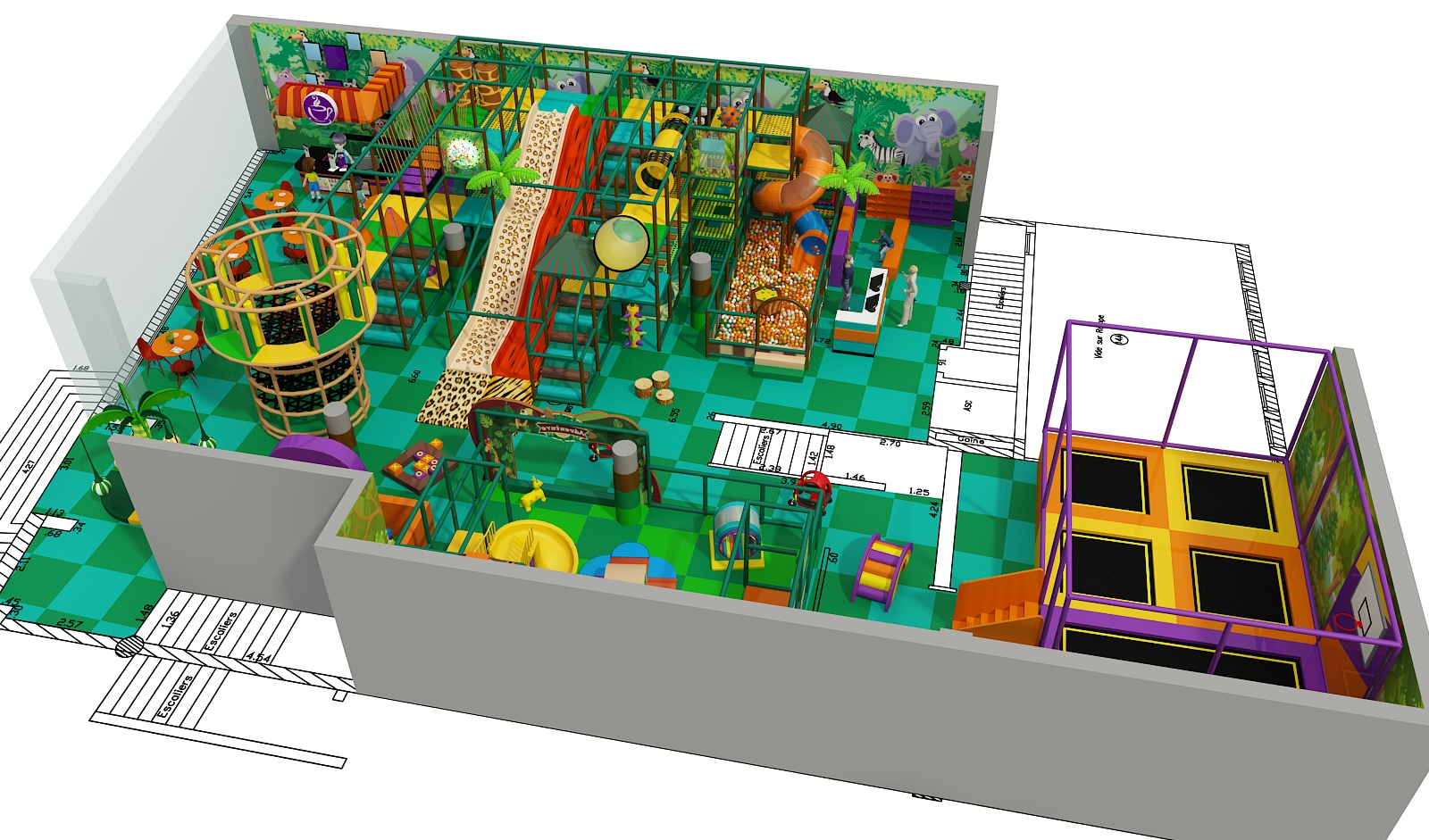 BJ-B1683 - indoor playground for sale - Indoor Playgrounds | Bluejayset Playground Heaven