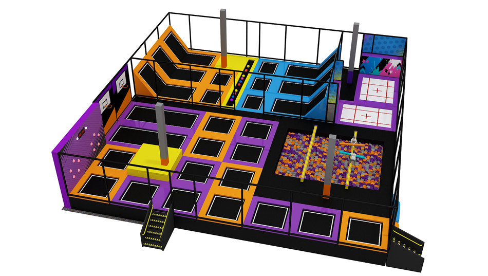 BJ-B1649 - indoor playhouse with slide - Indoor Playgrounds | Bluejayset Playground Heaven