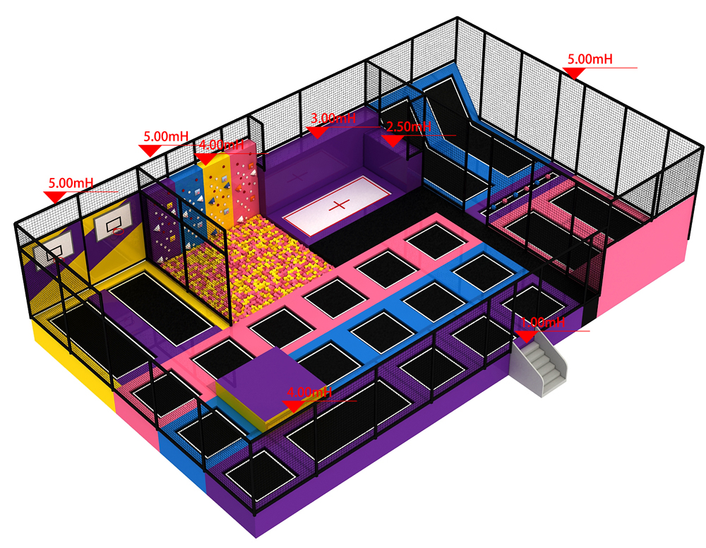BJ-JC002 - indoor trampoline - Trampoline Park | Bluejayset Playground Heaven