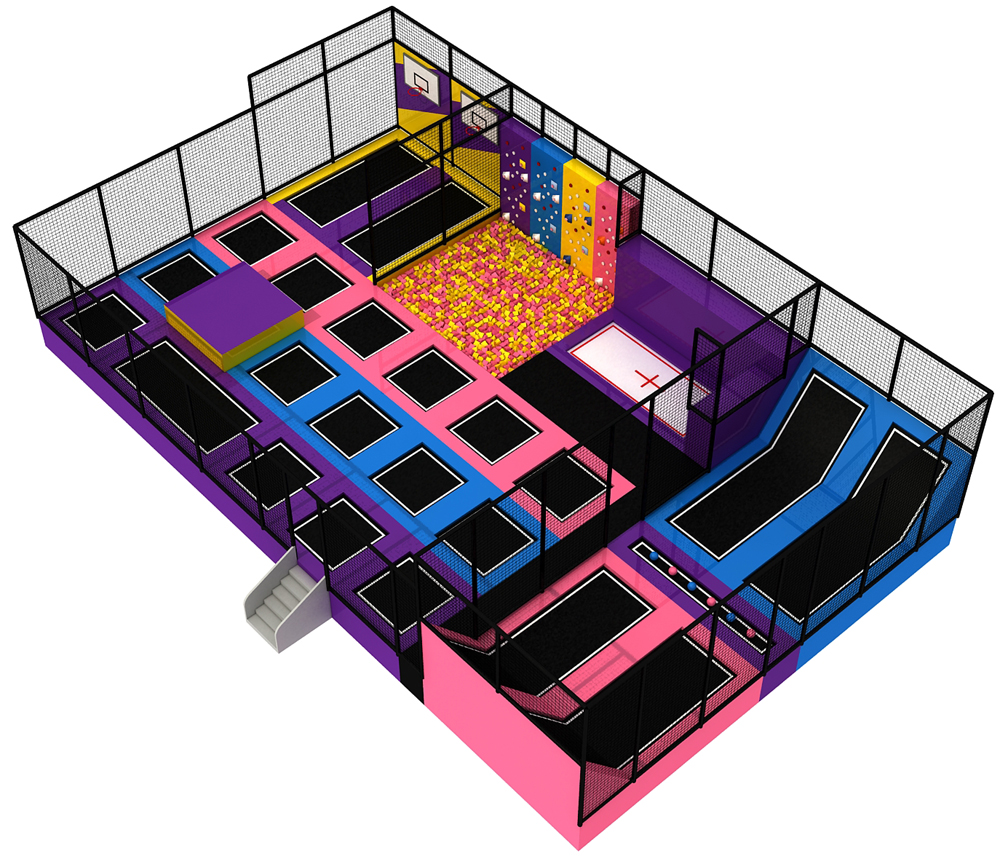 BJ-JC002 - indoor trampoline - Trampoline Park | Bluejayset Playground Heaven