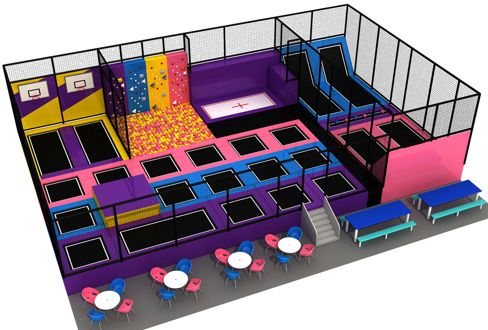BJ-JC002 - indoor trampoline - Trampoline Park | Bluejayset Playground Heaven