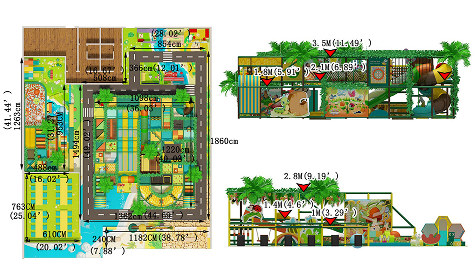 BJ-B1670 - Jungle theme indoor playground - Indoor Playgrounds | Bluejayset Playground Heaven