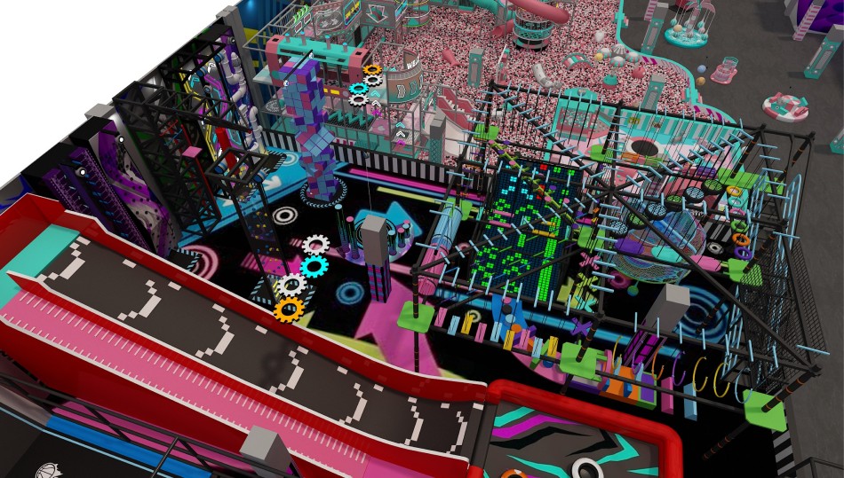 BJ-JA001 - Kids Empire Indoor Playground Design - Trampoline Park | Bluejayset Playground Heaven