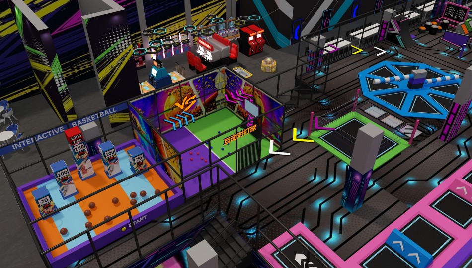 BJ-JA001 - Kids Empire Indoor Playground Design - Trampoline Park | Bluejayset Playground Heaven