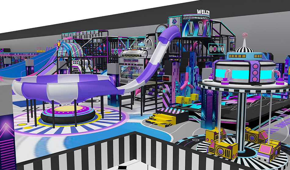 BJ-JA001 - Kids Empire Indoor Playground Design - Trampoline Park | Bluejayset Playground Heaven