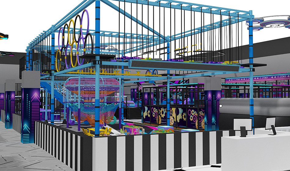 BJ-JA001 - Kids Empire Indoor Playground Design - Trampoline Park | Bluejayset Playground Heaven