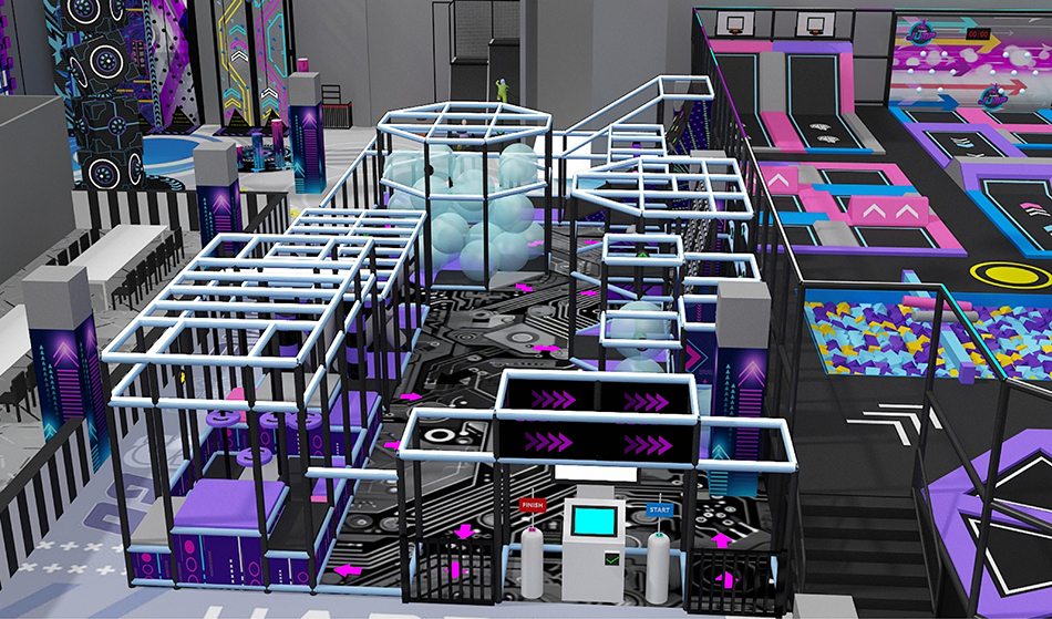 BJ-JA001 - Kids Empire Indoor Playground Design - Trampoline Park | Bluejayset Playground Heaven
