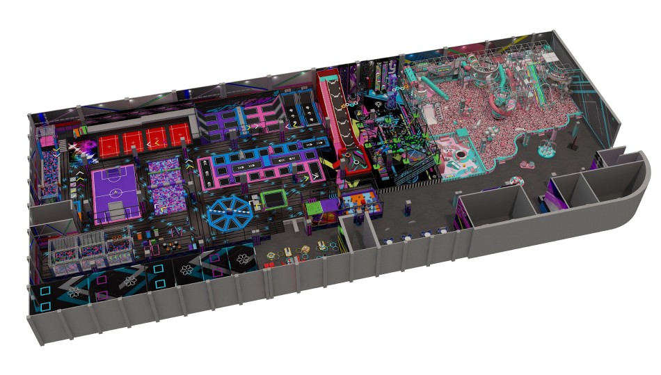 BJ-JA001 - Kids Empire Indoor Playground Design - Trampoline Park | Bluejayset Playground Heaven