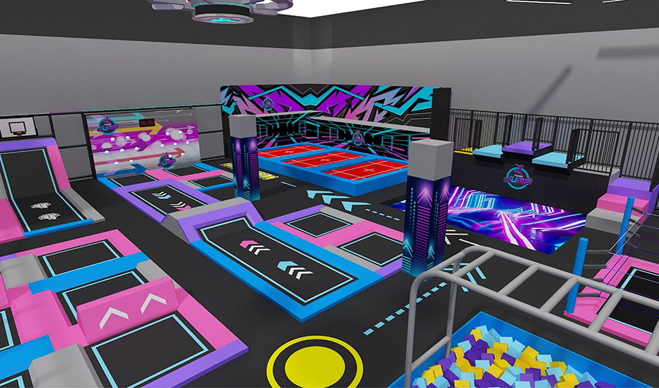 BJ-JA001 - Kids Empire Indoor Playground Design - Trampoline Park | Bluejayset Playground Heaven