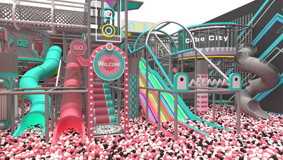 BJ-JA001 - Kids Empire Indoor Playground Design - Trampoline Park | Bluejayset Playground Heaven