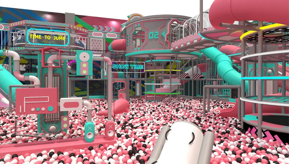 BJ-JA001 - Kids Empire Indoor Playground Design - Trampoline Park | Bluejayset Playground Heaven