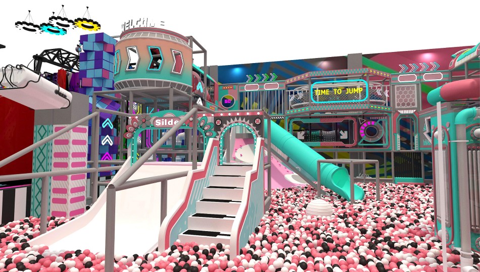 BJ-JA001 - Kids Empire Indoor Playground Design - Trampoline Park | Bluejayset Playground Heaven