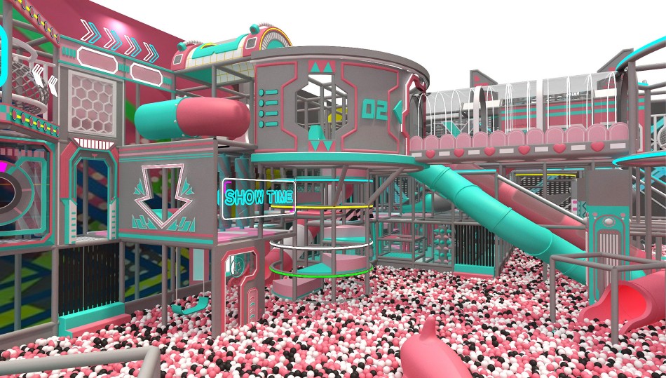 BJ-JA001 - Kids Empire Indoor Playground Design - Trampoline Park | Bluejayset Playground Heaven