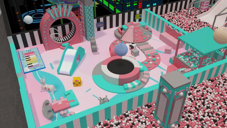 BJ-JA001 - Kids Empire Indoor Playground Design - Trampoline Park | Bluejayset Playground Heaven