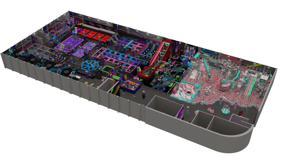 BJ-JA001 - Kids Empire Indoor Playground Design - Trampoline Park | Bluejayset Playground Heaven