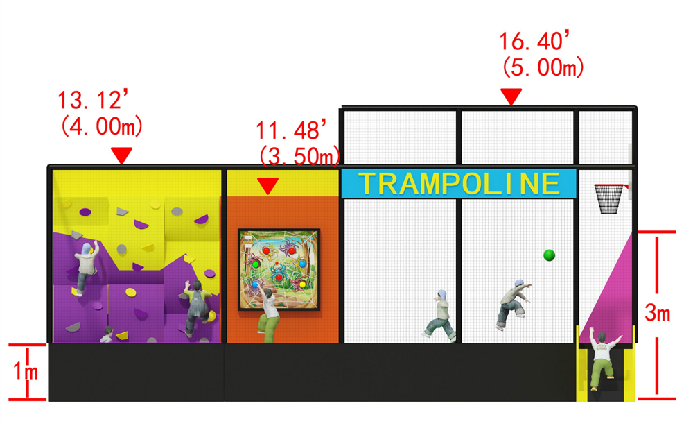 BJ-JC001 - kids trampoline - Trampoline Park | Bluejayset Playground Heaven