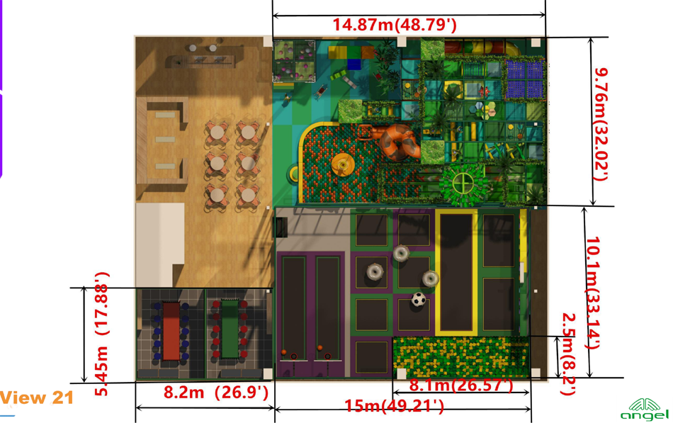 BJ-JD002 - kids trampoline - Trampoline Park | Bluejayset Playground Heaven