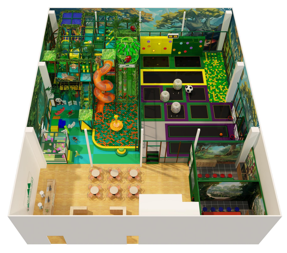 BJ-JD002 - kids trampoline - Trampoline Park | Bluejayset Playground Heaven
