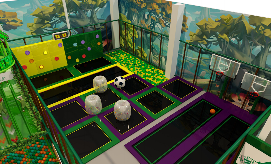 BJ-JD002 - kids trampoline - Trampoline Park | Bluejayset Playground Heaven