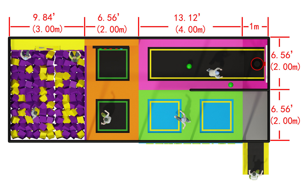 BJ-JC001 - kids trampoline - Trampoline Park | Bluejayset Playground Heaven