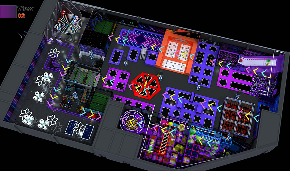 BJ-JA037 - Large Commercial Trampoline Park - Trampoline Park | Bluejayset Playground Heaven