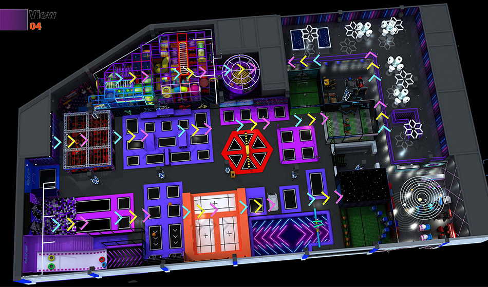 BJ-JA037 - Large Commercial Trampoline Park - Trampoline Park | Bluejayset Playground Heaven