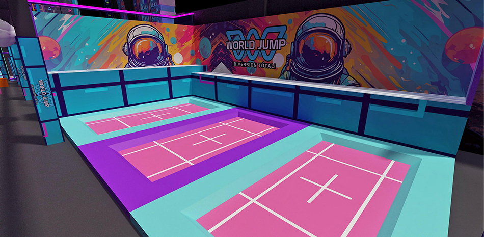 BJ-JB001 - Large trampoline park - Trampoline Park | Bluejayset Playground Heaven