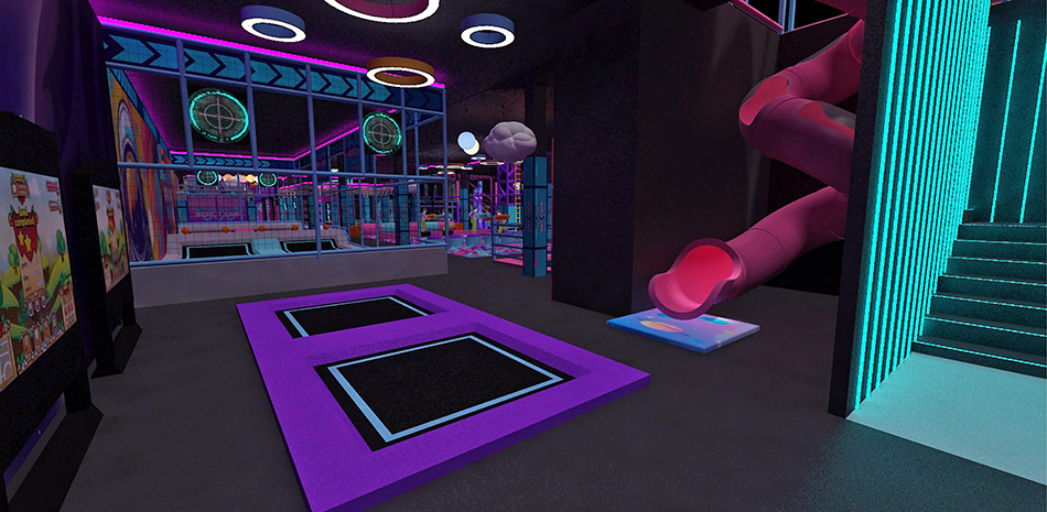 BJ-JB001 - Large trampoline park - Trampoline Park | Bluejayset Playground Heaven