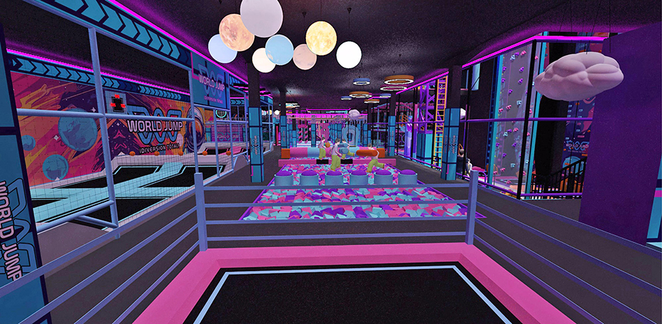 BJ-JB001 - Large trampoline park - Trampoline Park | Bluejayset Playground Heaven