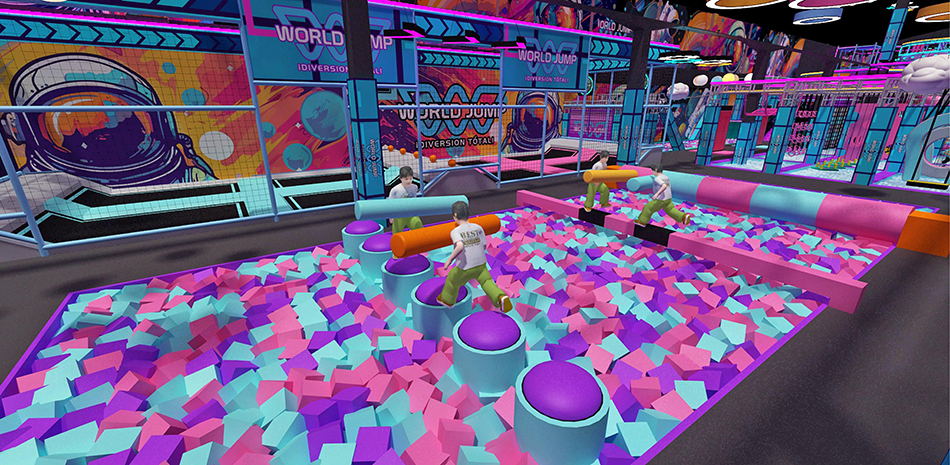 BJ-JB001 - Large trampoline park - Trampoline Park | Bluejayset Playground Heaven