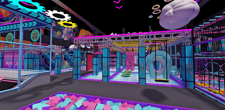 BJ-JB001 - Large trampoline park - Trampoline Park | Bluejayset Playground Heaven