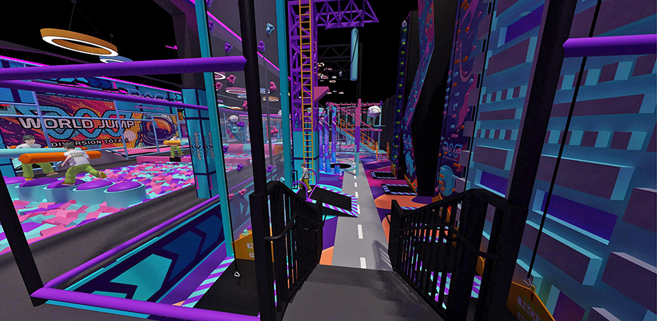 BJ-JB001 - Large trampoline park - Trampoline Park | Bluejayset Playground Heaven