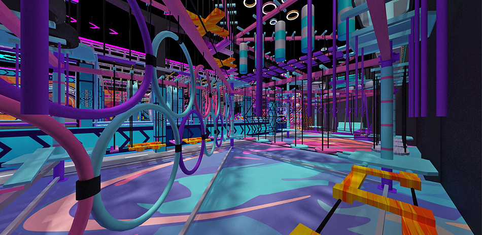BJ-JB001 - Large trampoline park - Trampoline Park | Bluejayset Playground Heaven