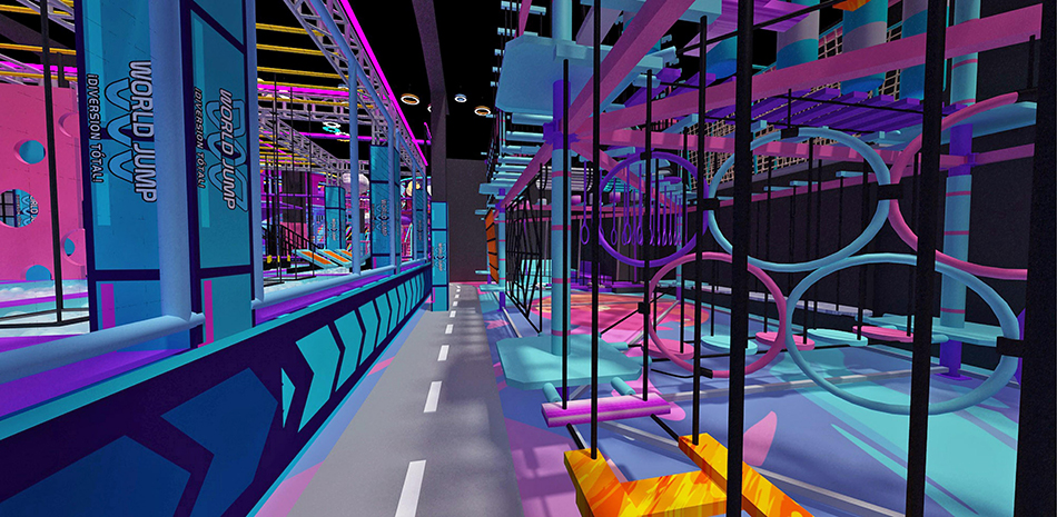 BJ-JB001 - Large trampoline park - Trampoline Park | Bluejayset Playground Heaven