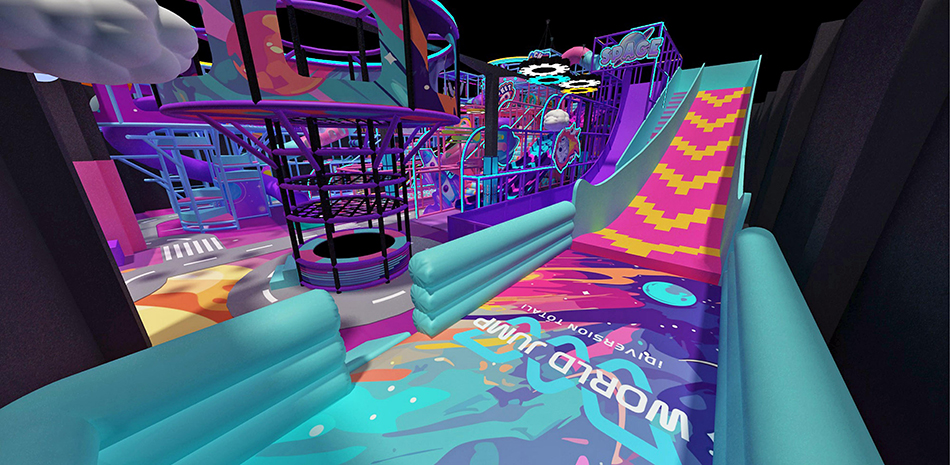 BJ-JB001 - Large trampoline park - Trampoline Park | Bluejayset Playground Heaven