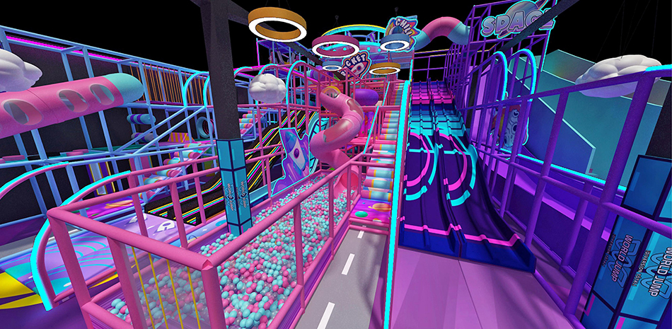 BJ-JB001 - Large trampoline park - Trampoline Park | Bluejayset Playground Heaven