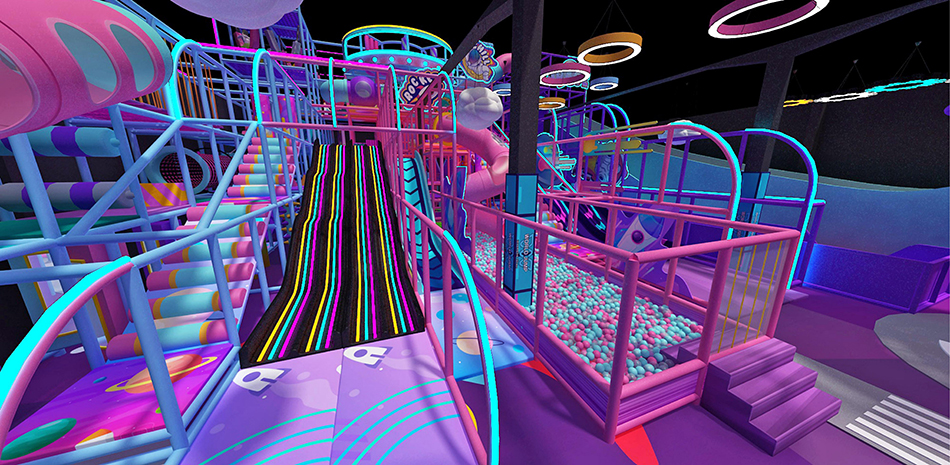 BJ-JB001 - Large trampoline park - Trampoline Park | Bluejayset Playground Heaven