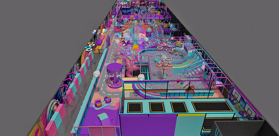 BJ-JB001 - Large trampoline park - Trampoline Park | Bluejayset Playground Heaven
